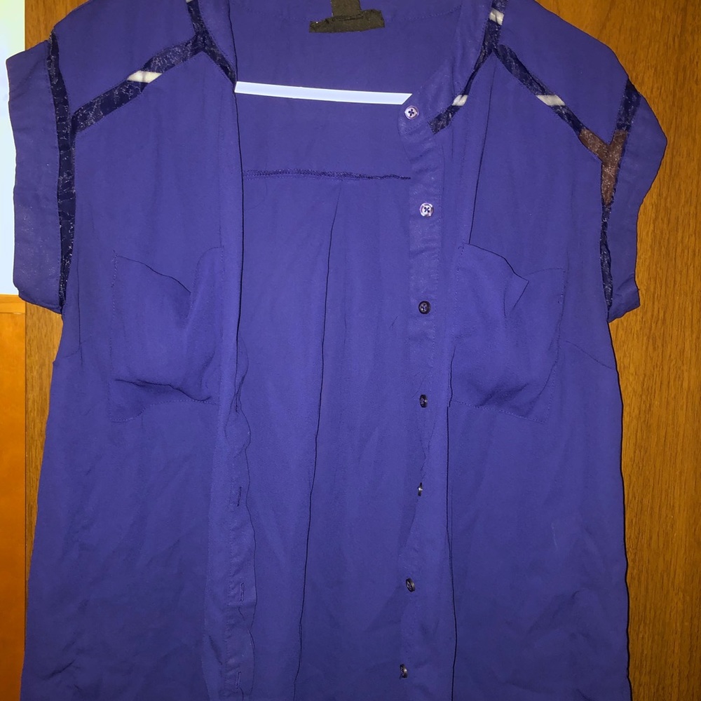 Attention- sheer lavender blouse